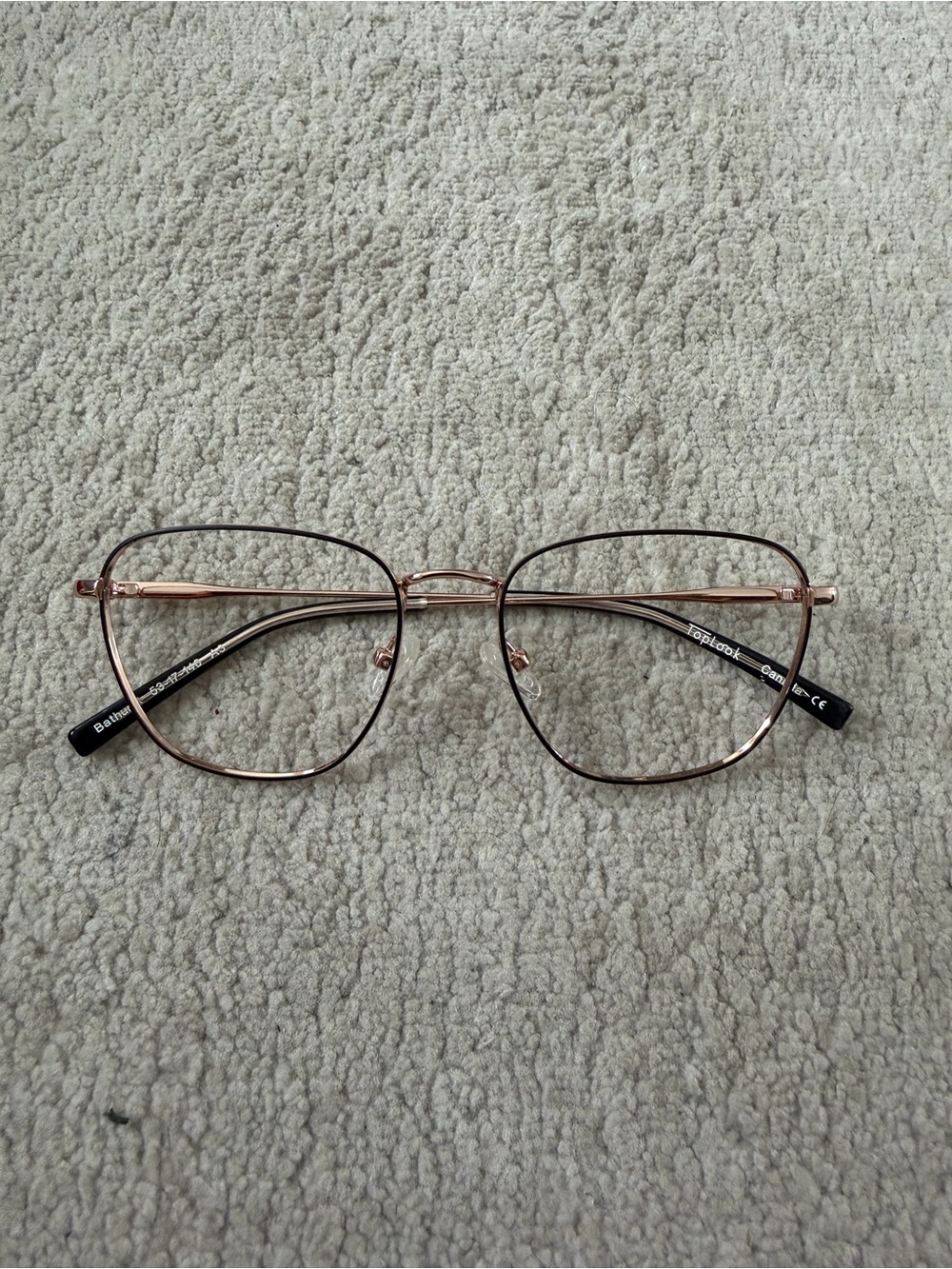 Rose Gold Metal Frame Women's Glasses